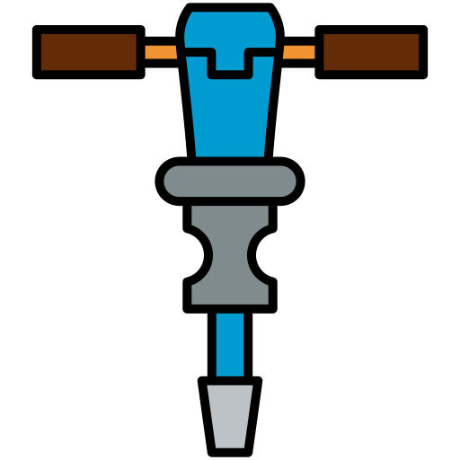 martello pneumatico Generic Outline Color icona