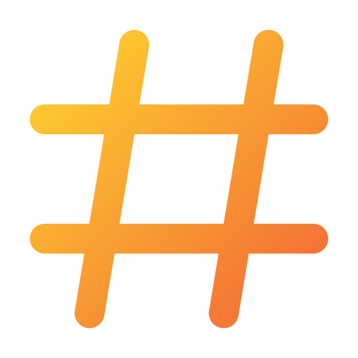 Hashtag Generic Gradient icon