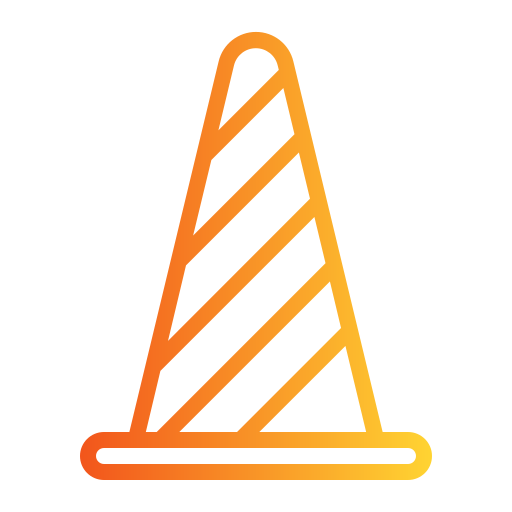 Traffic cone Generic Gradient icon