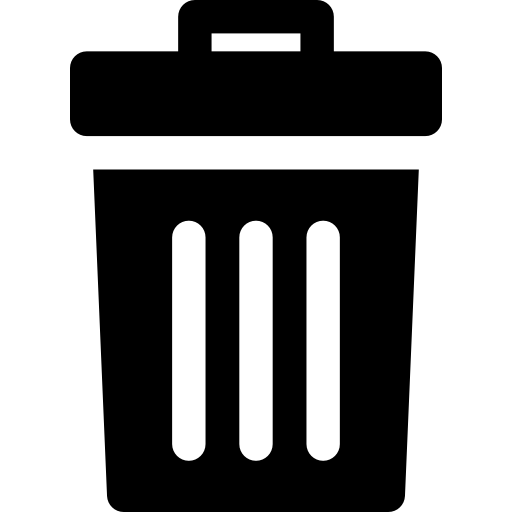 basura Basic Rounded Filled icono