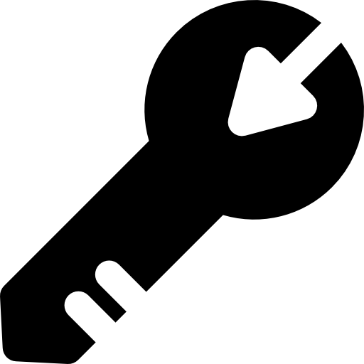 klucz do drzwi Basic Rounded Filled ikona