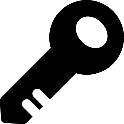 llave de la puerta Basic Rounded Filled icono