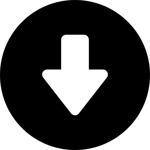 flecha hacia abajo Basic Rounded Filled icono