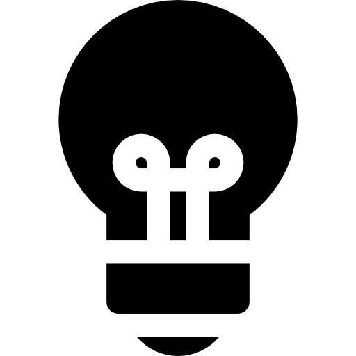 contorno della lampadina Basic Rounded Filled icona