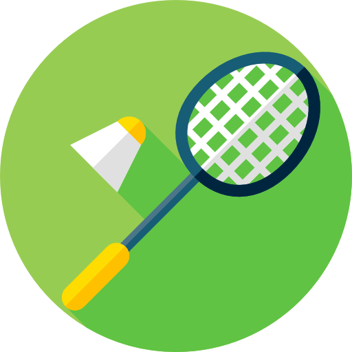 Badminton Flat Circular Flat icon