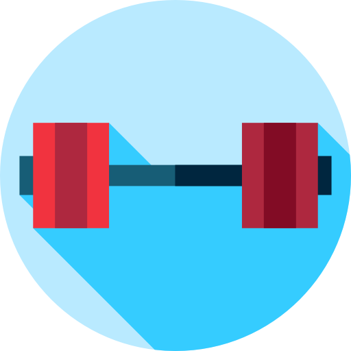 Weightlifting Flat Circular Flat icon