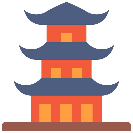 Pagoda Good Ware Flat icon
