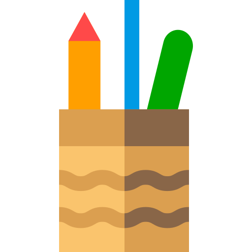porte-crayons Basic Straight Flat Icône