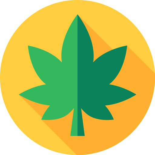 Marijuana Flat Circular Flat icon