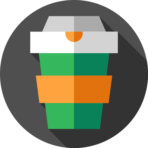 Coffee Flat Circular Flat icon