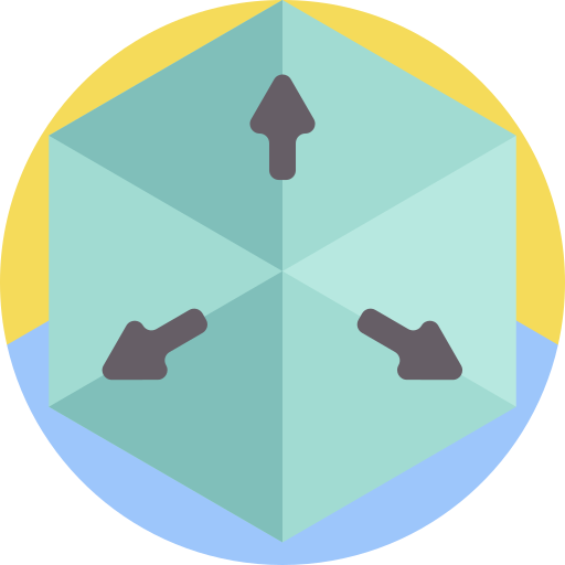3d Detailed Flat Circular Flat icono