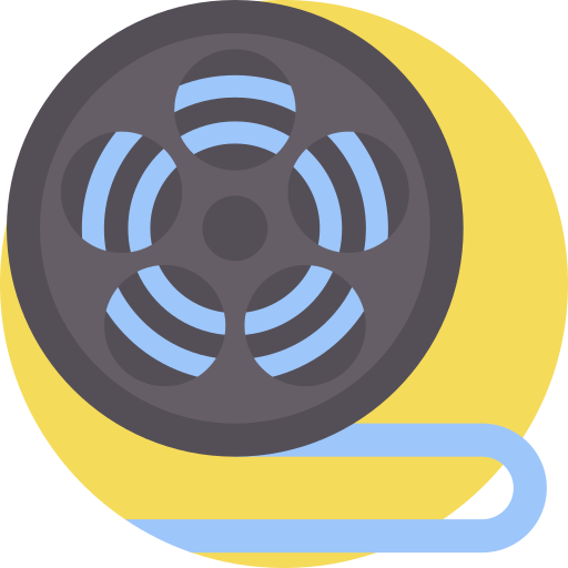 film Detailed Flat Circular Flat icoon