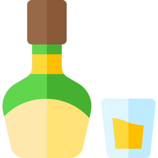 bebida alcoholica Basic Rounded Flat icono