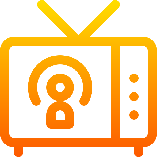 Television Basic Gradient Lineal color icon