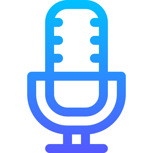 mikrofon Basic Gradient Lineal color ikona
