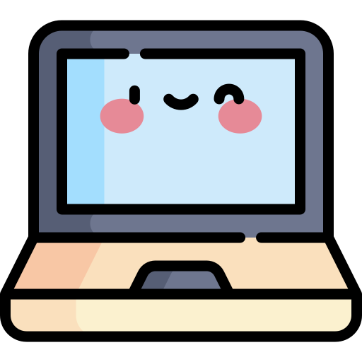 Laptop Kawaii Lineal color icon
