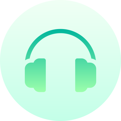 słuchawki Basic Gradient Circular ikona