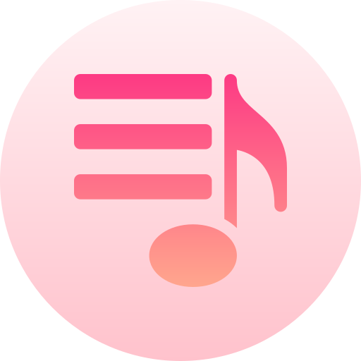 Playlist Basic Gradient Circular icon