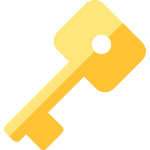 sleutels Basic Rounded Flat icoon