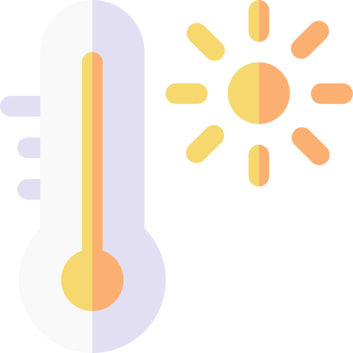 gorąca temperatura Basic Rounded Flat ikona