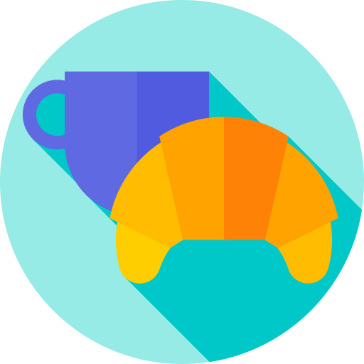 croissant Flat Circular Flat icon