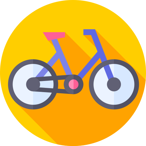 bicicleta Flat Circular Flat icono