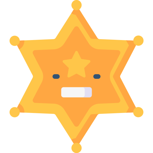 insignia del sheriff Special Flat icono