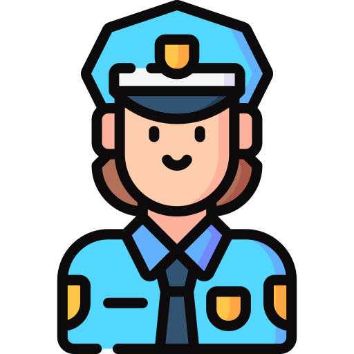 polizia stradale Special Lineal color icona