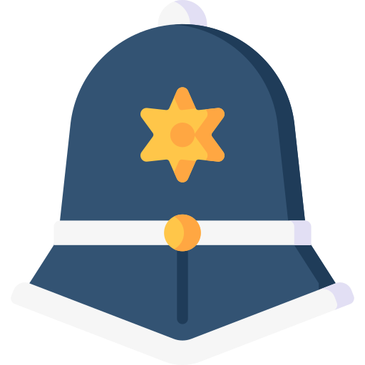 politie hoed Special Flat icoon