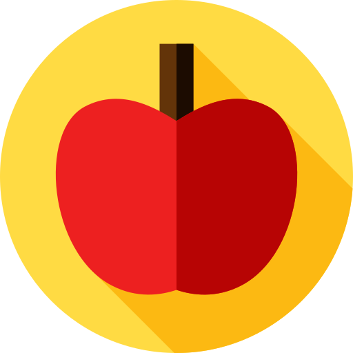 maçã Flat Circular Flat Ícone