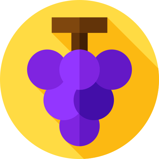 druiven Flat Circular Flat icoon