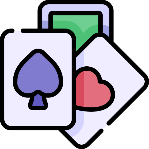 grać w karty Kawaii Lineal color ikona