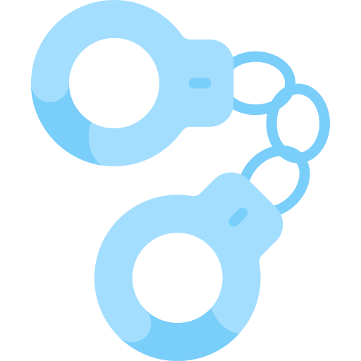 Handcuffs Kawaii Flat icon