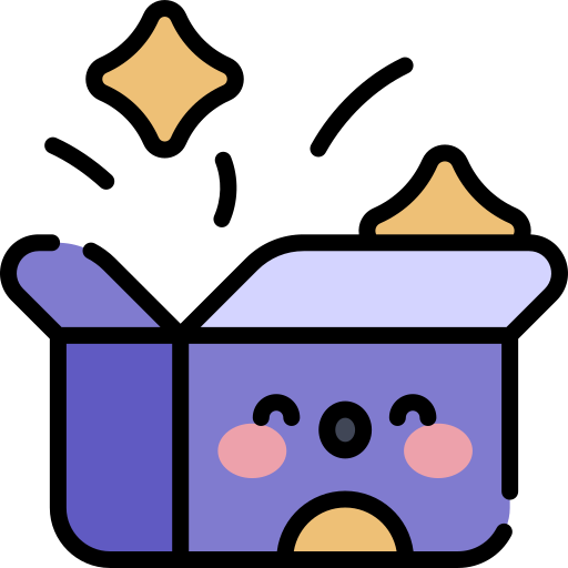 Magic box Kawaii Lineal color icon