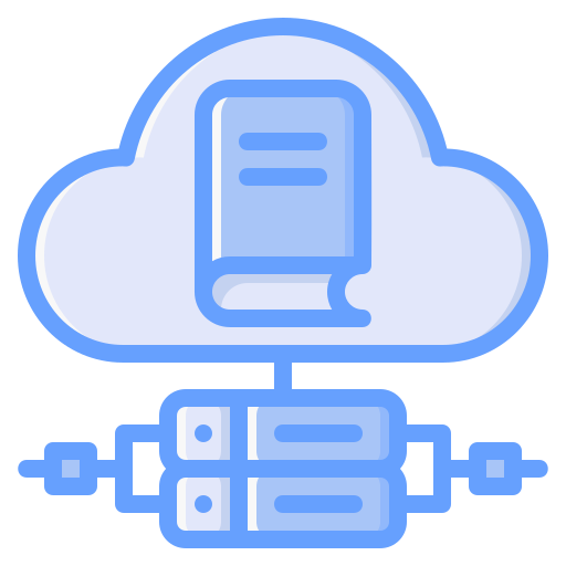 archiviazione cloud Generic Blue icona