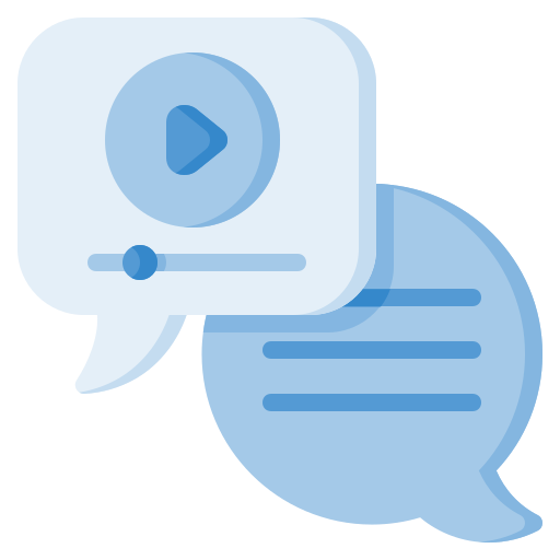 chat vidéo Generic Flat Icône