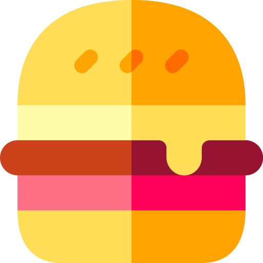 バーガー Basic Rounded Flat icon