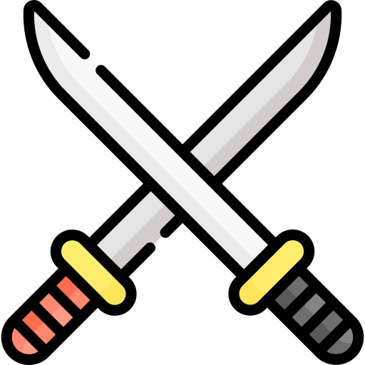 katana Kawaii Lineal color icon