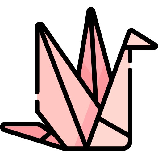 origami Kawaii Lineal color icoon