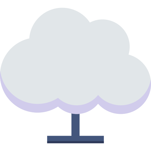 Cloud data Dinosoft Flat icon