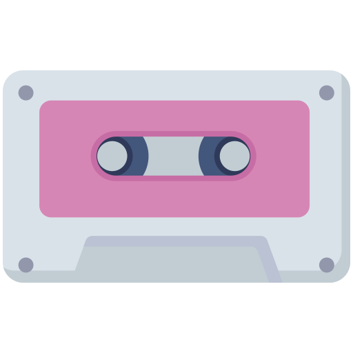 cassette bandje Dinosoft Flat icoon
