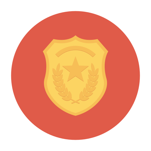 Police badge Dinosoft Circular icon