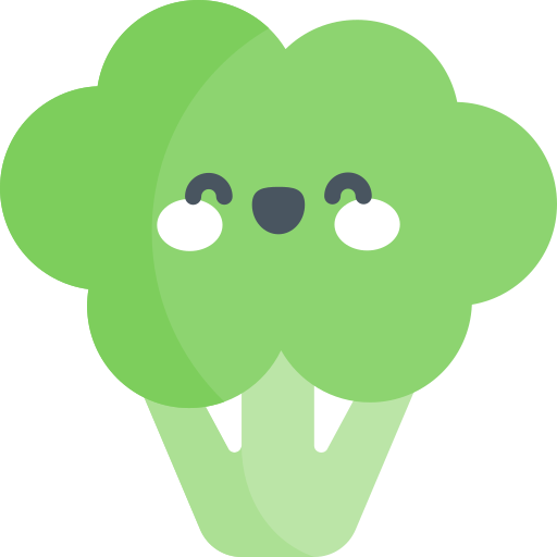 broccoli Kawaii Flat icoon