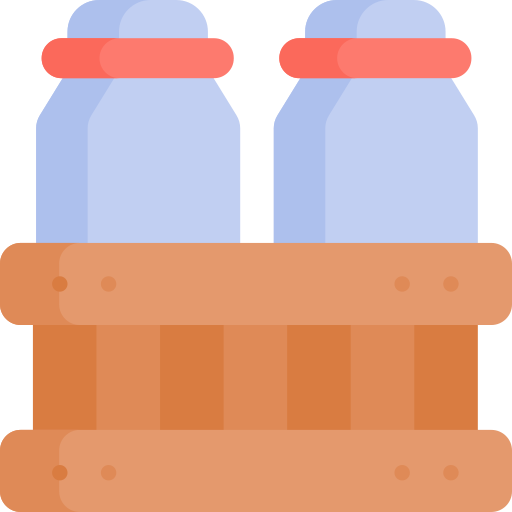 Milk tank Kawaii Flat icon