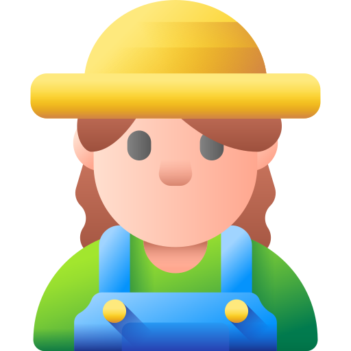 agricultor 3D Color icono