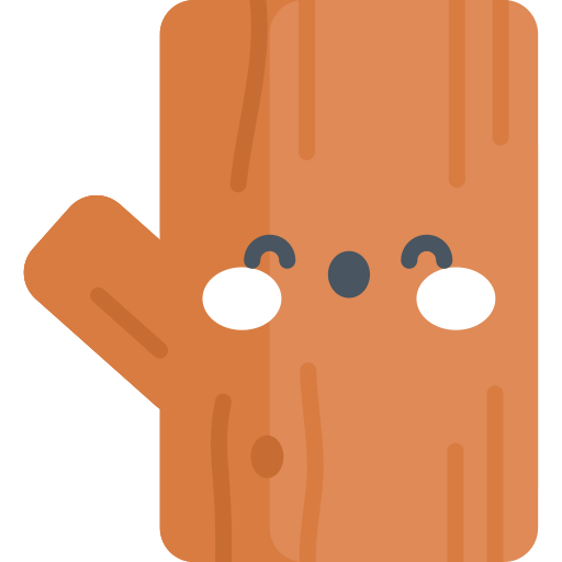 Log Kawaii Flat icon
