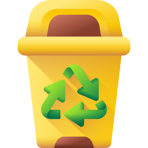 contenedor de basura 3D Color icono