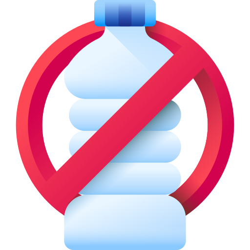 Никаких пластиковых бутылок 3D Color иконка