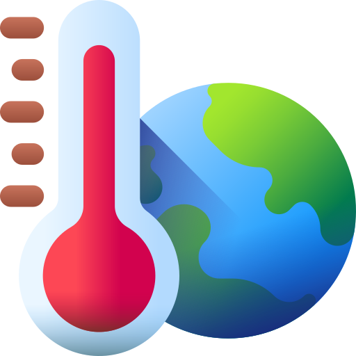 la temperatura 3D Color icono