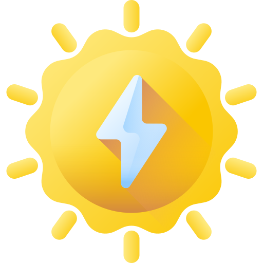 zonne energie 3D Color icoon